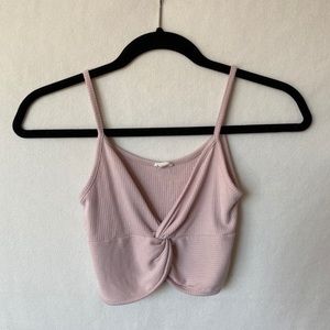 faded pink cropped tank top